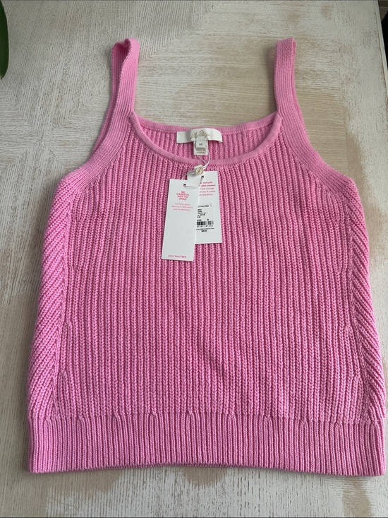 Lilly Pulitzer Tops - Lilly Pulitzer Ribbed Pink Cotton Tank NWT